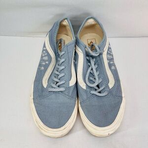 Vans Light Blue and Cream Women's Sneakers